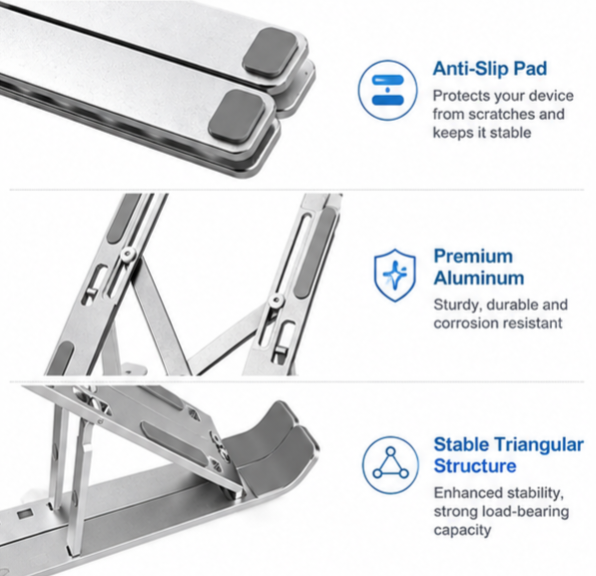 Foldable laptop stand